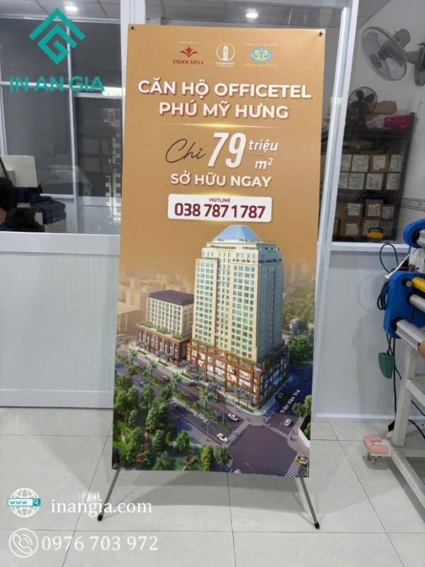Mẫu standee bất động sản giới thiệu dự án căn hộ Officetel Phú Mỹ Hưng